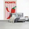 Pittig - Pepers - Rood fotobehang vinyl groot -slaapkamer