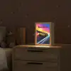 Gele raceauto - Kleurrijk - Neon Light Box met kabel (Kinderlampje) klein -sfeer1_kind