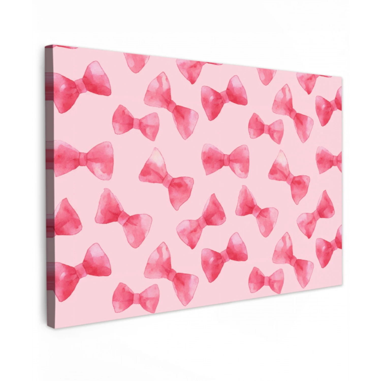 Strikken - Aquarel - Roze canvas 2cm klein 34 -z3d
