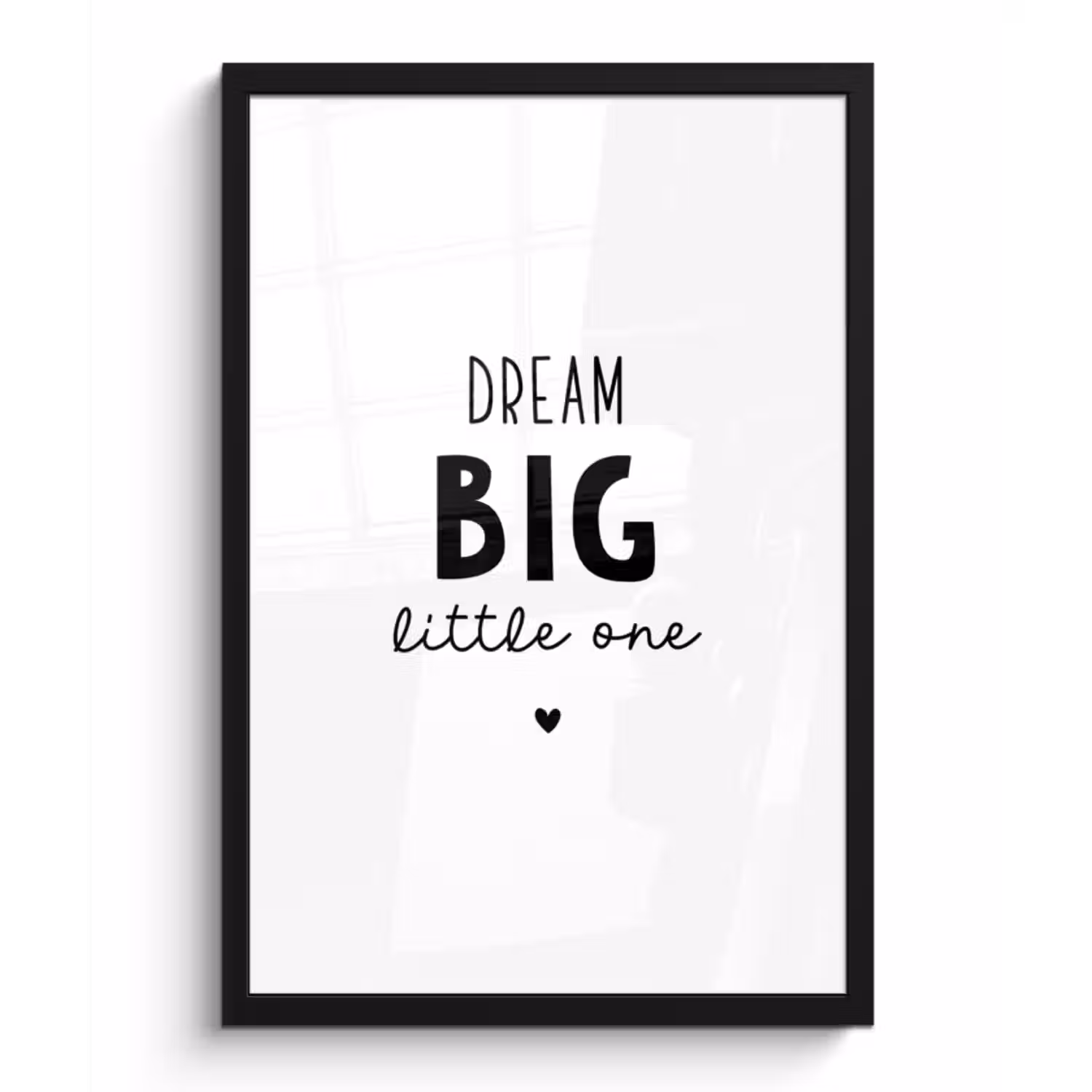 Poster met lijst - Quotes - Dream big little one - Spreuken - Baby - Dromen