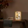 Abstract - Goud - Grijs - Vormen - Geometrisch Light Box met kabel (Tafellamp) klein -sfeer4