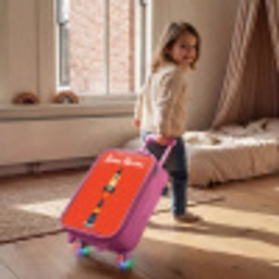 Raket - Sterren - Planeten Kinderkoffer - Roze klein -sfeer1
