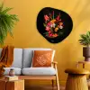Boeket - Bloemen - Exotisch Wandcirkel Organisch Aluminium middel -sfeer4