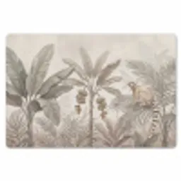 Natuur - Jungle - Ringstaartmaki - Bruin Placemat vinyl groot -zzsfeer1_Kitchenyeah-website