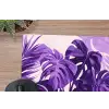 Bladeren - Paars - Tropisch - Abstract muismat rubber klein -closeup