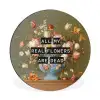 Bloem - Quote - Vintage - Art Wandcirkel aluminium klein -3d
