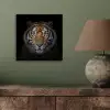 Tijger - Wilde dieren - Portret - Zwart - Dieren aluminium wit klein -sfeer2