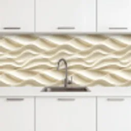 Lijnen - Golvend - Crème keuken achterwand 2 middel 871 -3d