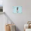 Blauw - Ananas - Disco - Discobal tuinposter los doek klein -sfeer8