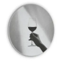 Lichtinval - Wijn - Rood - Glas Akoestische PET Vilt - Rond klein -3d