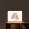Regenboog - Roze - Pastel kleuren - Hartje Light Box met batterij (Wandlamp kind) middel -sfeer1_kind
