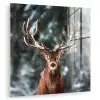 Hert - Winter - Sneeuw - Bos - Natuur - Dier plexiglas 5mm klein -zzzproduct_nieuw