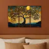 Boom - Geel - Abstract - Modern Canvas - Meerluiken 3 luik klein -sfeer2