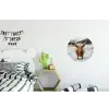 Schotse Hooglander - Sneeuw - Winter - Dieren Wandcirkel aluminium klein -kinderkamer