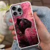 Luipaard - Bloemen - Roze Hoesje iPhone 16 Pro Max met koord klein -sfeer3