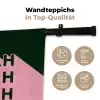 Donkergroen - Tekst - Schaduw - Grafisch Wandkleed katoen klein -tsfeer2_DE