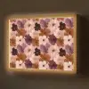 Bloemen - Abstract - Aardetinten Light Box met batterij (Wandlamp) middel 907 -z3d_website