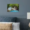 Waterval - Natuur  - Rivier - Bos - Water poster papier klein -sfeer2