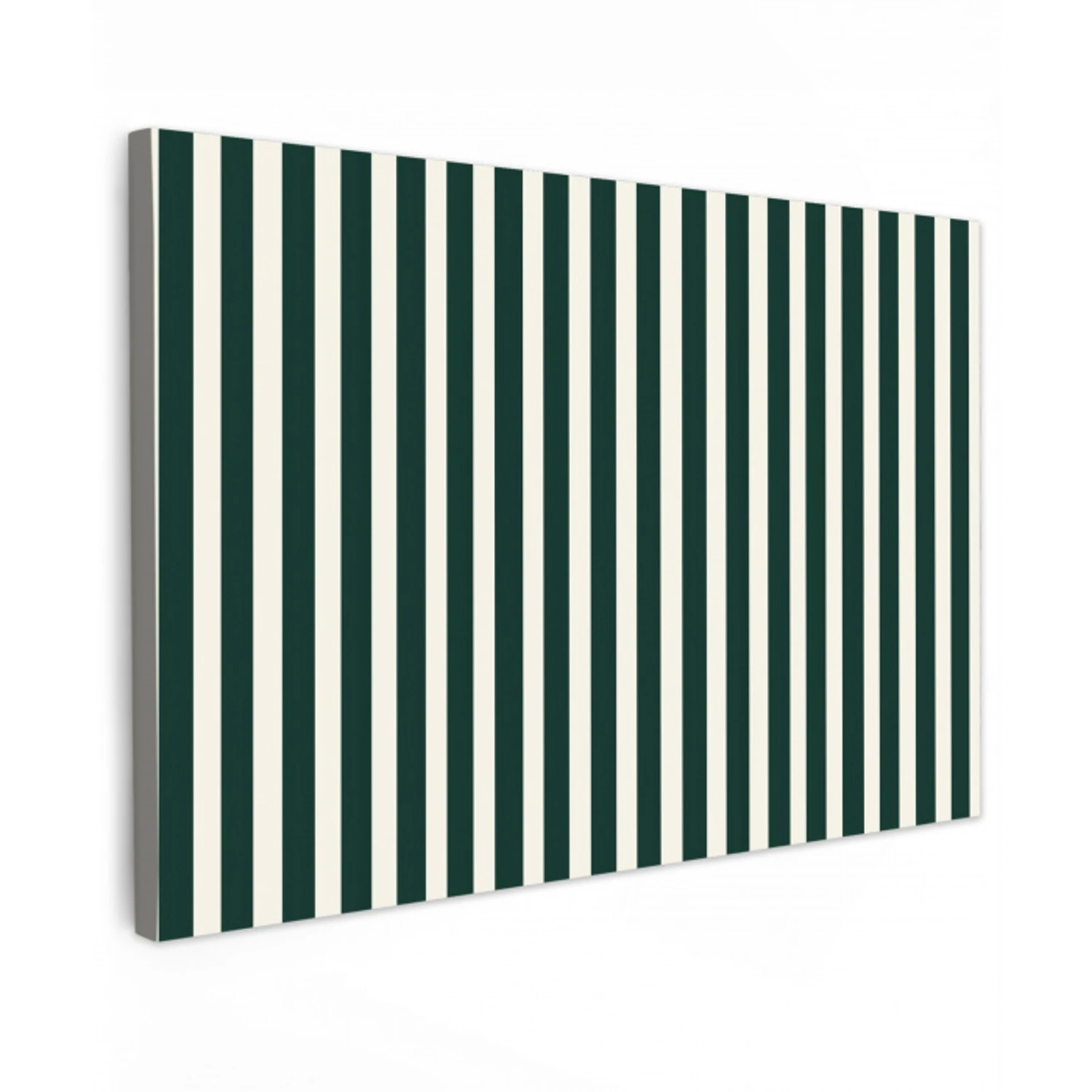 Strepen - Klassiek - Groen Tuinposter op houten frame 2 cm dik klein 845 -3d