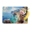 Kustdorp - Schilderij - Rotsen - Boten Placemat vinyl groot -zzzproduct_Kitchenyeah-website