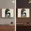 Bogen - Donkergroen - Lijnen Light Box met batterij (Wandlamp) middel -sfeer3