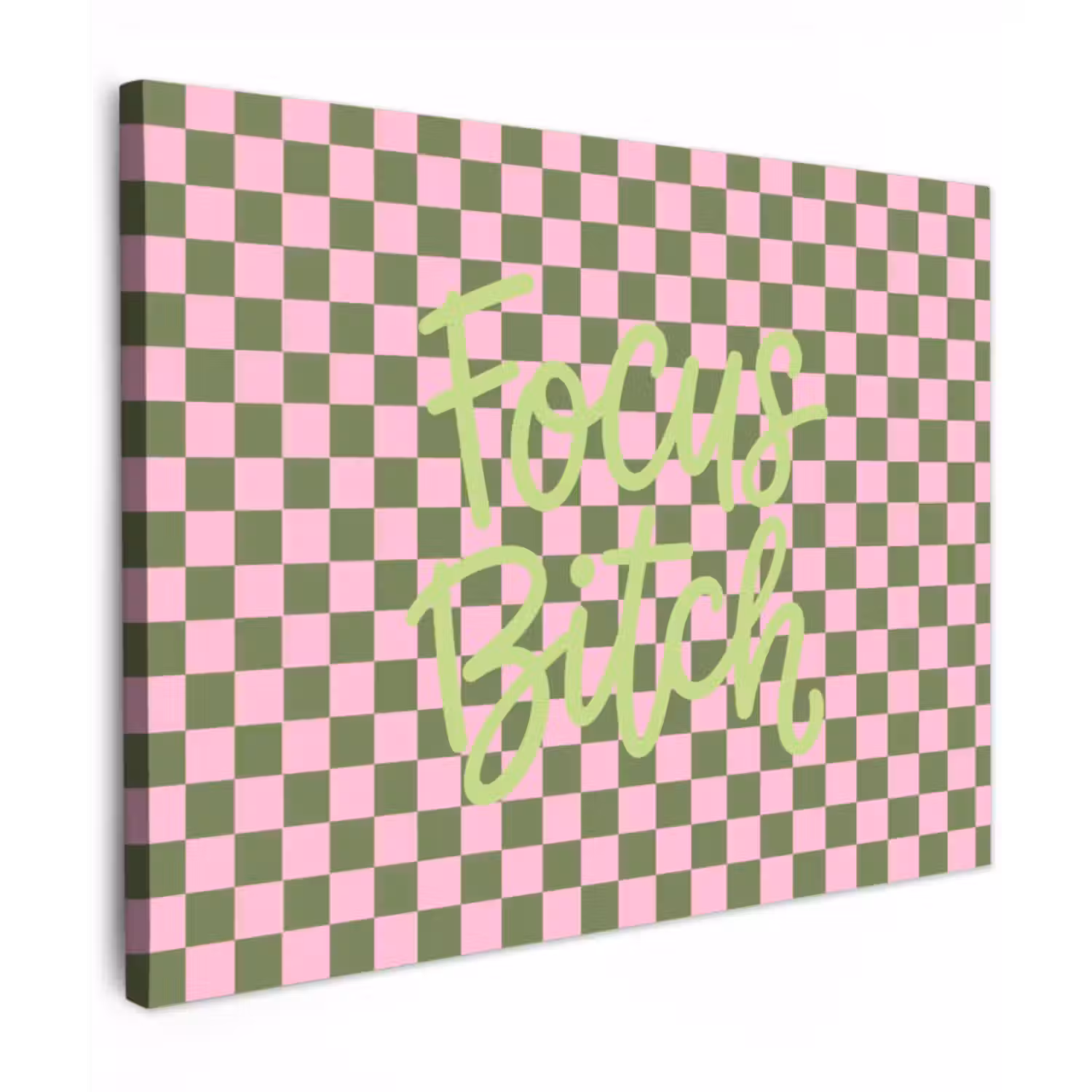Canvas schilderij - Focus - Vakken - Roze
