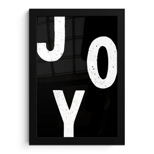 Kerstmis - Quotes - Joy - Zwart - Feest fotolijst zwart zonder passe partout klein -3d