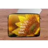 Zonnebloem - Close up - Geel - Quote laptophoes neopreen klein -tafel