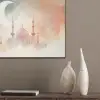 Moskee - Kleurrijke wolken - Arabisch - Ramadan - Islamitische PET vilt klein -sfeer6_closeup