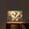 Draak - Auto - Bergen - Vuur Light Box met batterij (Wandlamp kind) middel -sfeer1_kind