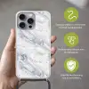 Wervelende - Grijsstructuur - Marmer - Wit Hoesje iPhone 16 Pro Max met koord klein 804 -sfeer2_NL