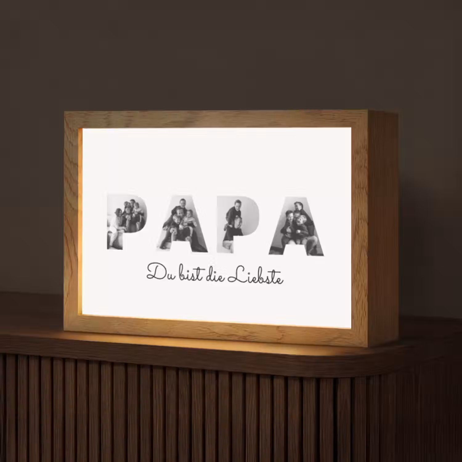 Personalisierte Lightbox - Daddy - Buchstaben-Collage