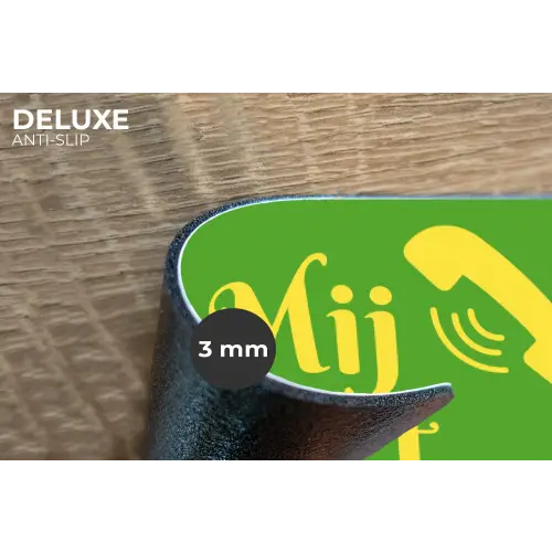 Mij niet bellen - Telefoon - Groen Placemat vinyl groot -closeup