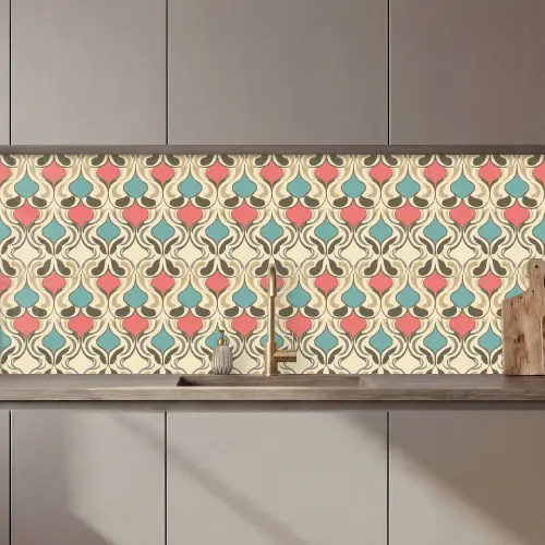 Barok - Retro - Kleurrijk keuken achterwand 2 middel 871 zz_3dshopping