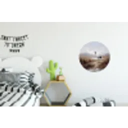 Kraanvogel - Natuur - Realistisch Wandcirkel aluminium klein -kinderkamer