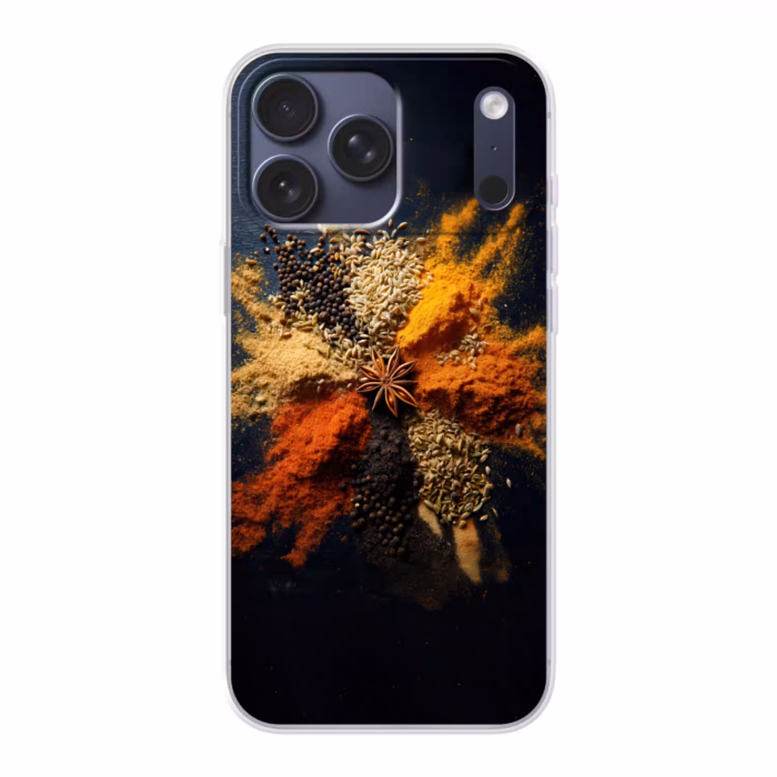 Specerijen - Explosie - Oranje Telefoonhoesje iPhone 17 Pro Max klein -3d