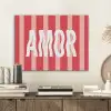 Amor - Strepen - Rood - Roze PET vilt klein -sfeer1
