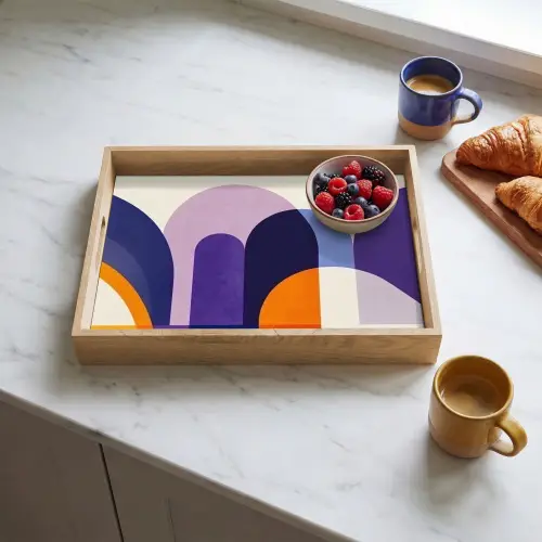 Vormen - Abstract - Grafisch - Oranje Dienblad Rechthoek middel -sfeer2