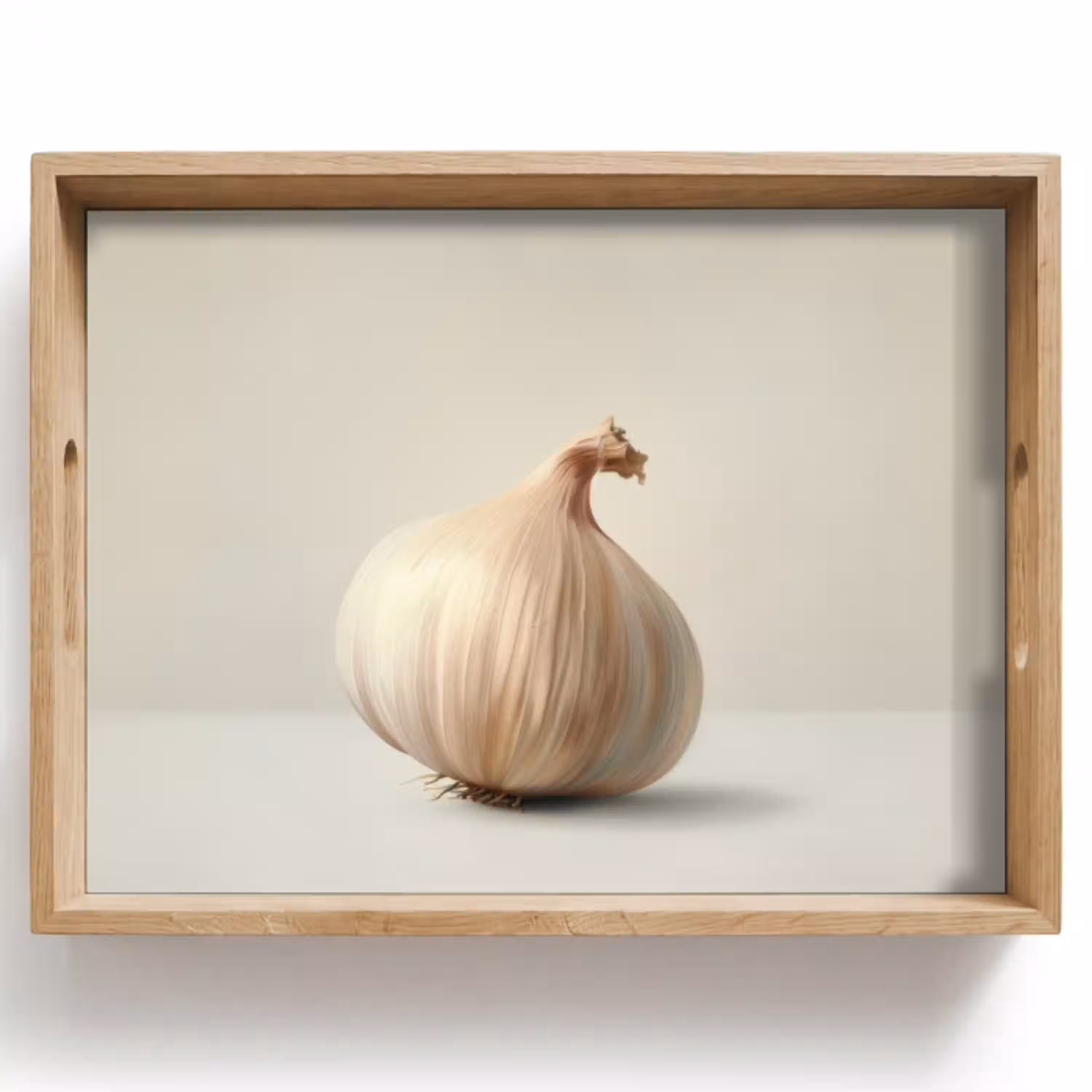 Knoflook - Natuurlijk - Beige Dienblad Rechthoek middel -z3d_shopping