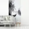 Boot - Rivier - Bamboe - Wit fotobehang vinyl groot -woonkamer