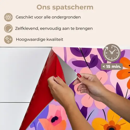 Bloemen - Kleurrijk - Bladeren keuken achterwand spatscherm klein -spatscherm_NL