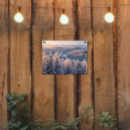 Bos - Bergen - Goud - Winter - Warm tuinposter los doek klein -sfeer1