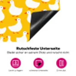 Eendjes - Patroon - Geel Inductie beschermer vinyl 3mm klein 276 -zzzzzzz-lf-onderkant