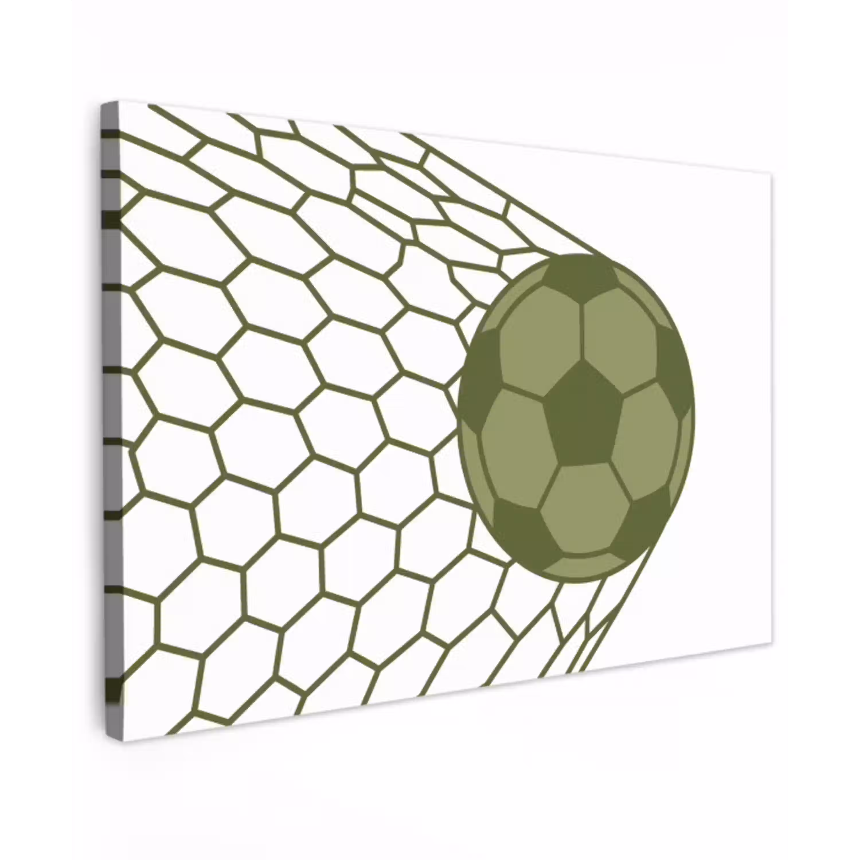 Voetbal - Goal - Sport - Groen canvas 2cm klein -z3d