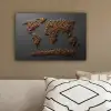 Wereldkaart - Koffie - Grijs canvas 2cm klein -sfeer3