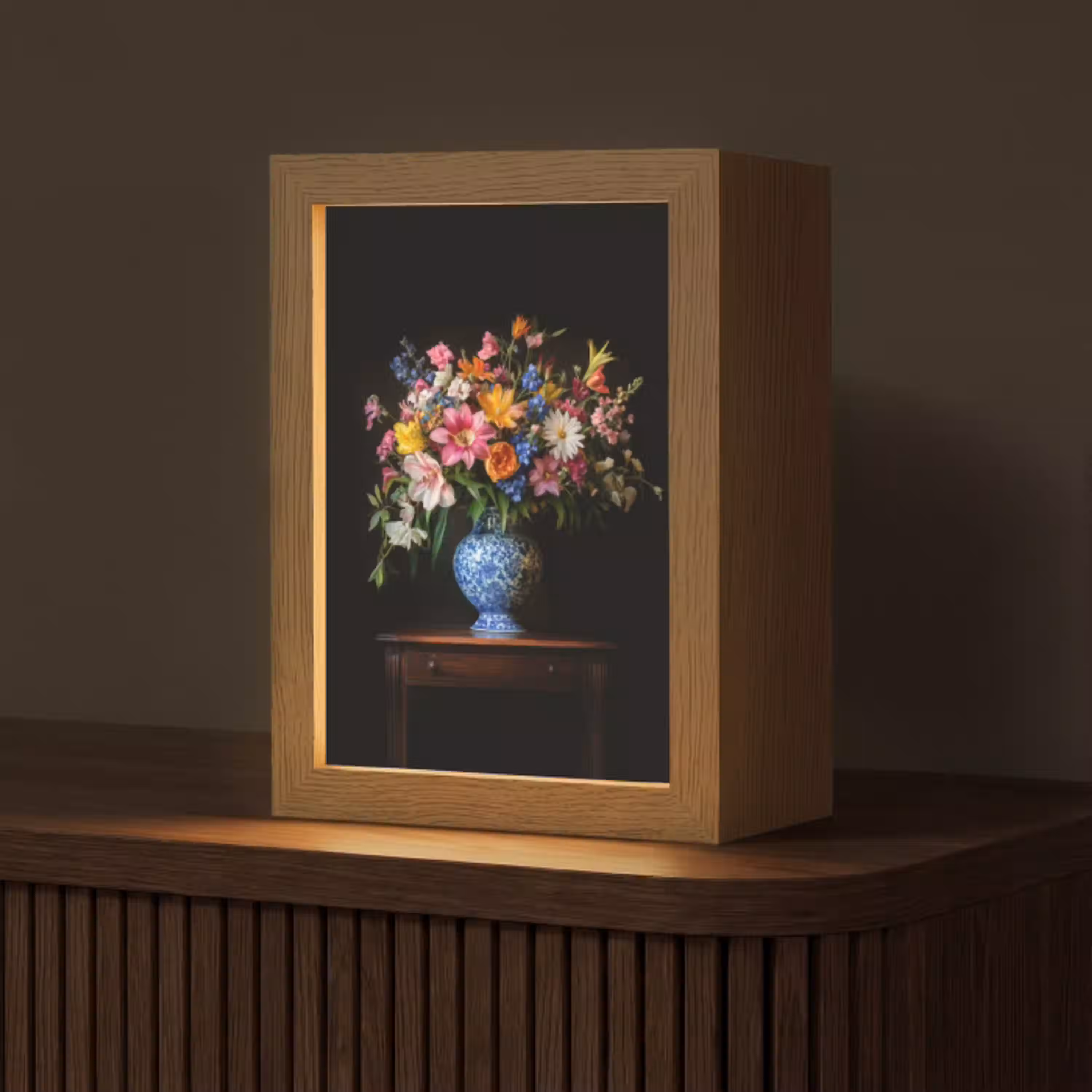 Kleur - Vaas - Bloemen - Boeket Light Box met kabel (Tafellamp) klein -z3d_website
