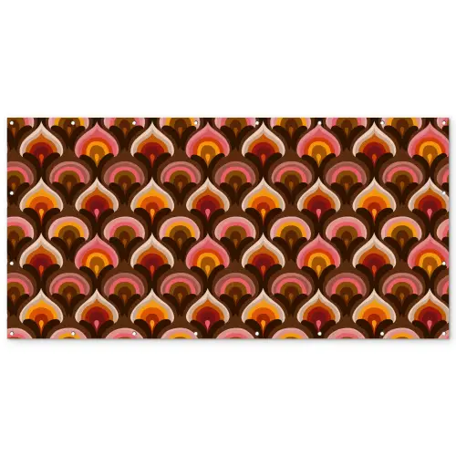 Patroon - Retro - Kleurrijk Balkonbeschermer Duitsland klein 596 -zz_3d