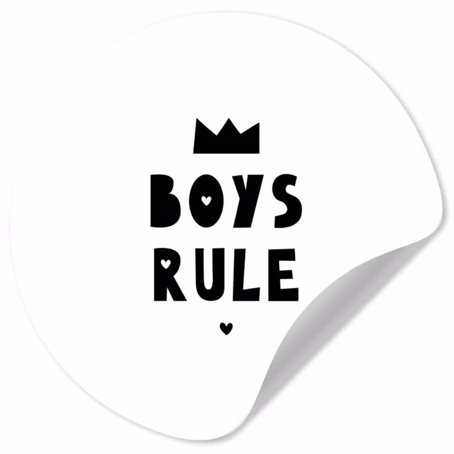 Behangcirkel - Boys Rule - Quotes - Spreuken - Kinderen - Jongens