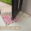 Tekst - Be cool or leave - Roze - Giraffenprint Deurmat klein -USP_NL