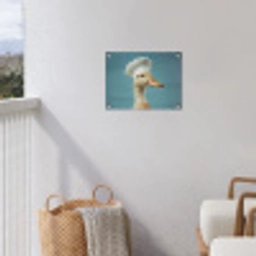 Eend - Koksmuts - Cute - Vogel tuinposter los doek klein -sfeer8